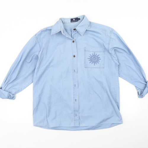 Genesis Mens Blue    Button-Up Size M