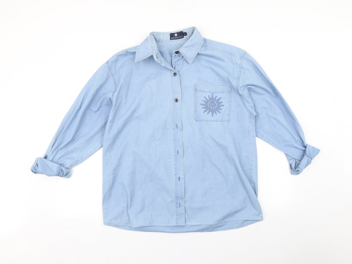 Genesis Mens Blue    Button-Up Size M
