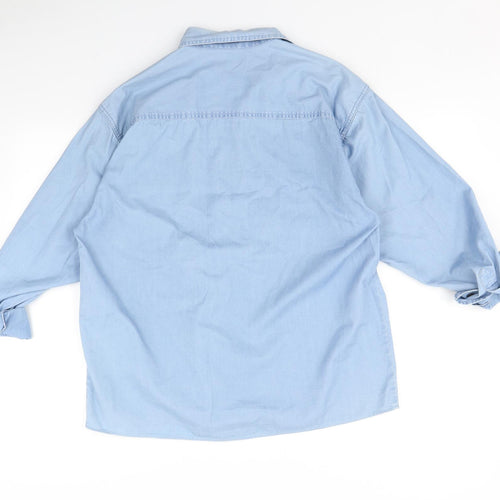 Genesis Mens Blue    Button-Up Size M