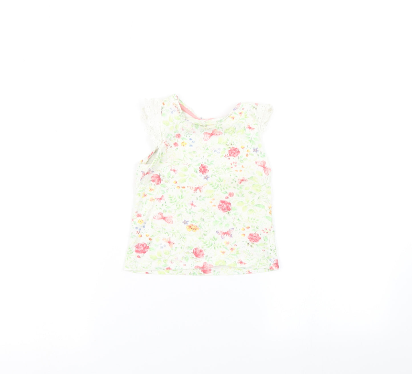Mothercare  Multicoloured Floral  Basic T-Shirt Size 18-24 Months