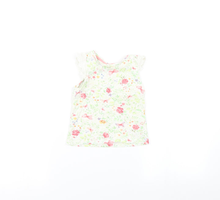 Mothercare  Multicoloured Floral  Basic T-Shirt Size 18-24 Months