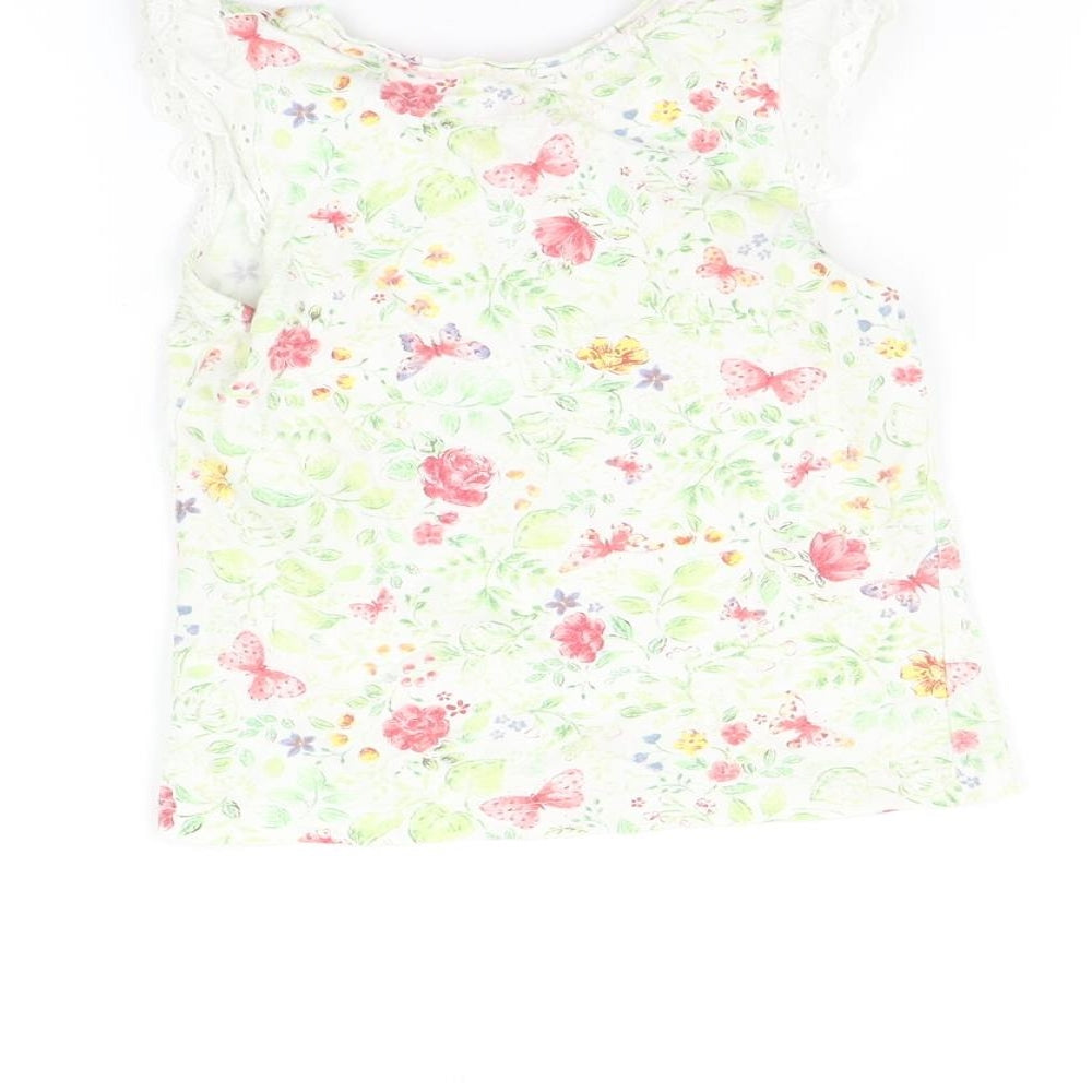Mothercare  Multicoloured Floral  Basic T-Shirt Size 18-24 Months