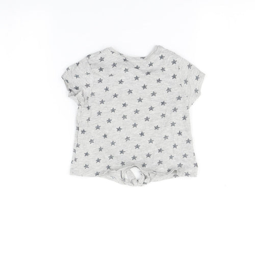 Primark Baby Grey   Basic T-Shirt Size 18-24 Months  - Star print