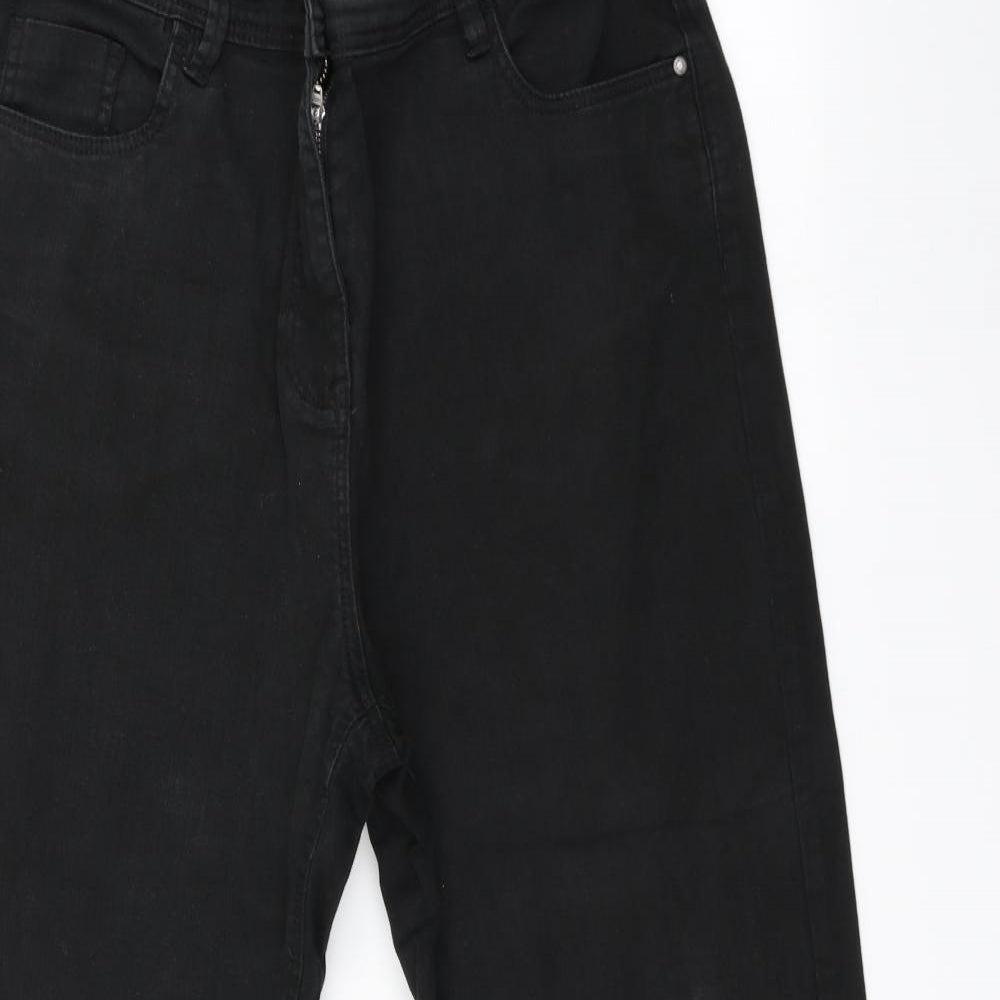 Anthology Womens Black   Straight Jeans Size 16 L29 in
