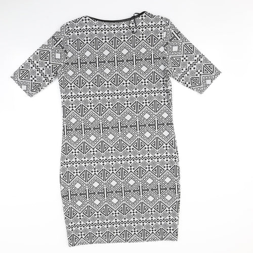 George Womens Grey Geometric  Bodycon  Size 14