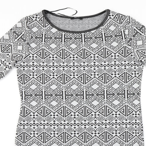 George Womens Grey Geometric  Bodycon  Size 14