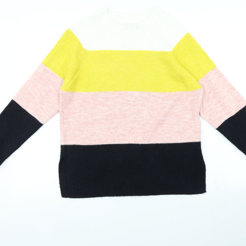 F&F Womens Multicoloured Striped  Pullover Jumper Size 10