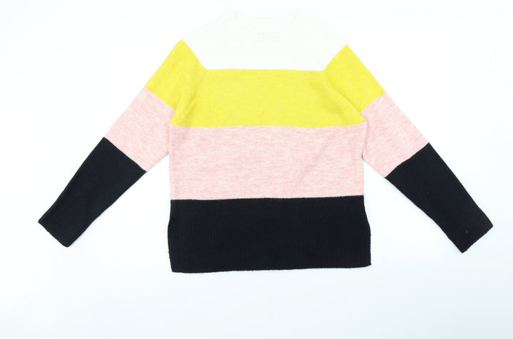 F&F Womens Multicoloured Striped Pullover Jumper Size 10