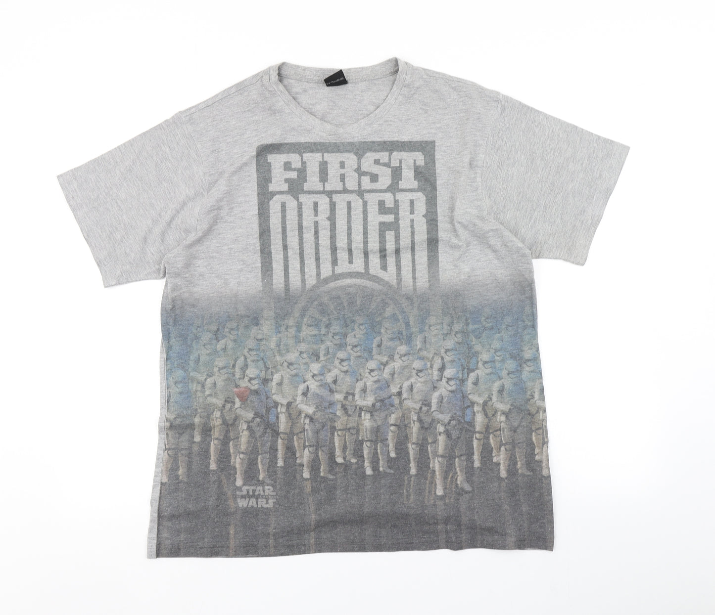 George Mens Grey    T-Shirt Size L  - Star wars