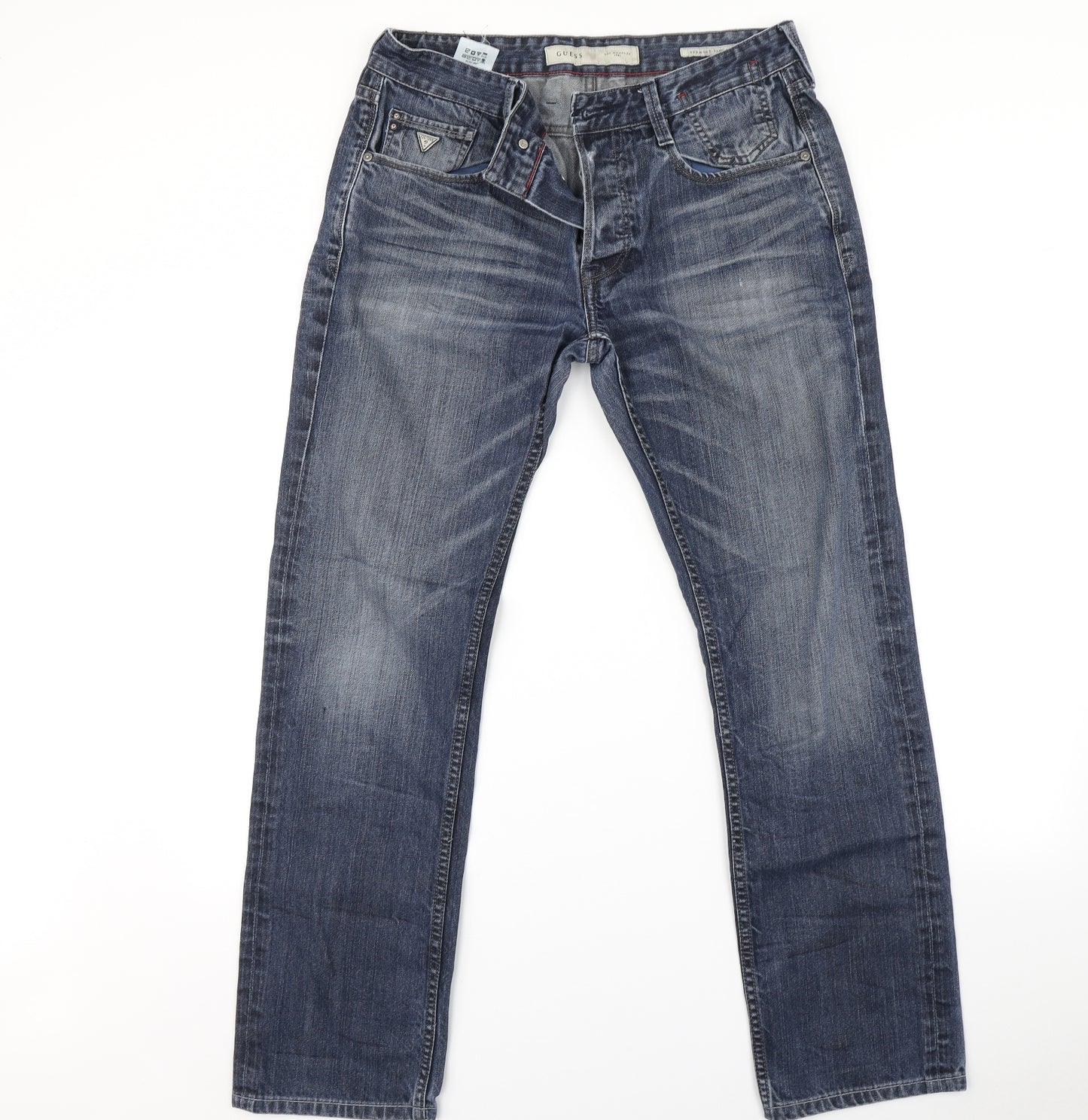 GUESS Mens Blue   Tapered Jeans Size 33 in L31 in