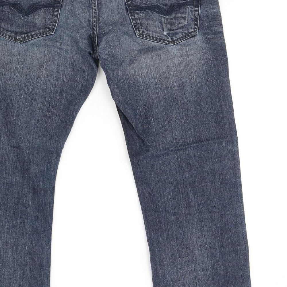 GUESS Mens Blue   Tapered Jeans Size 33 in L31 in