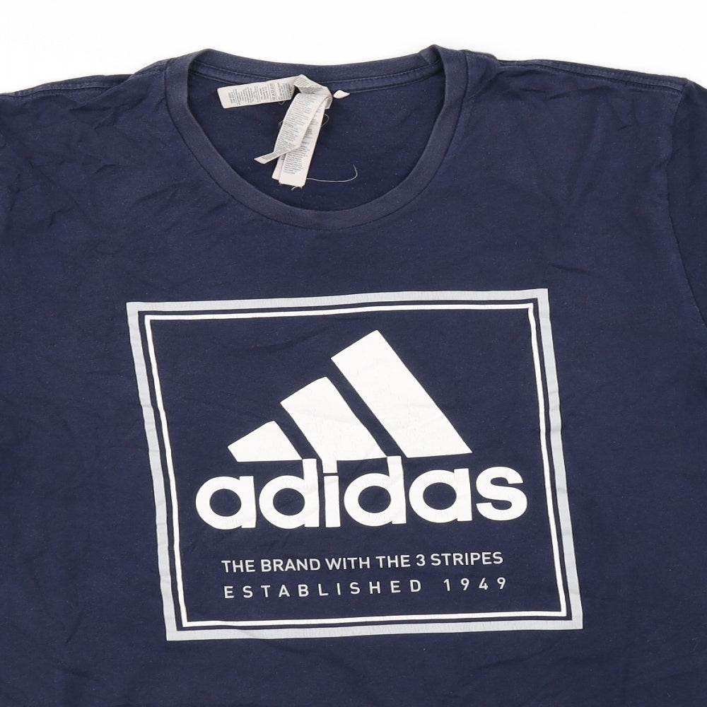 adidas Mens Blue    T-Shirt Size L