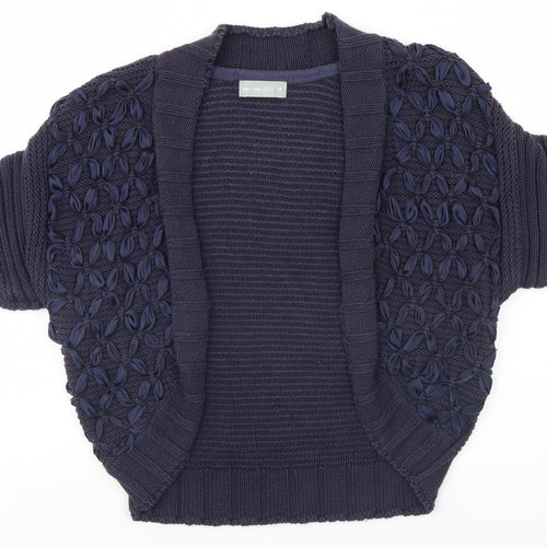 Per Una Womens Blue Geometric  Cardigan Jumper Size 14