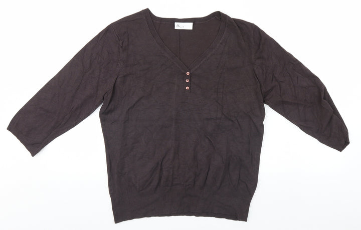 BHS Womens Brown Pullover Jumper Size 14