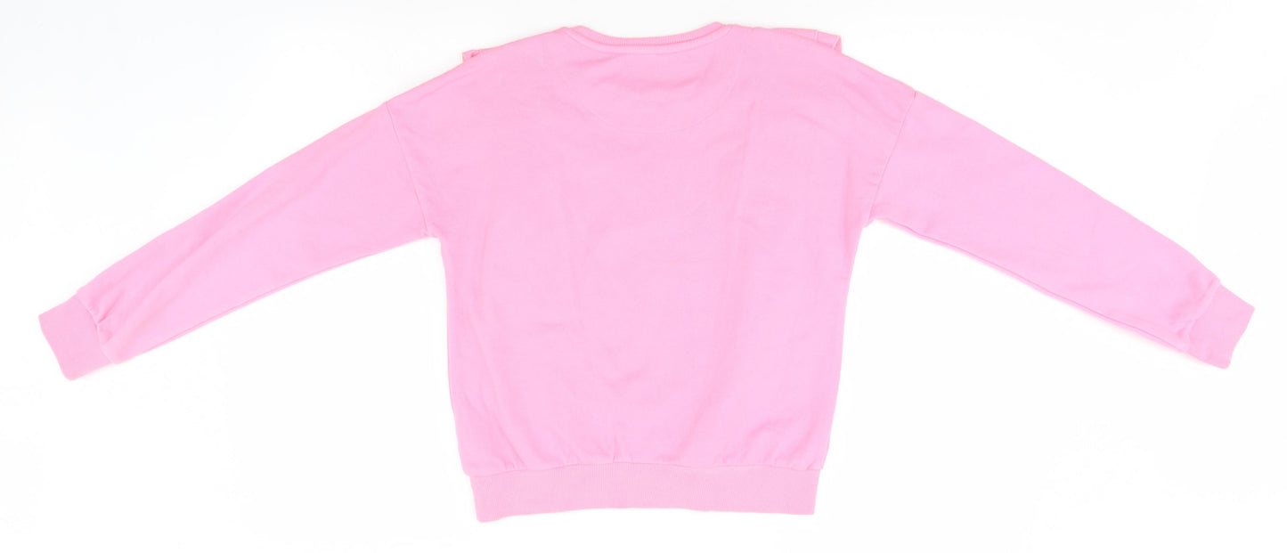 F&F Girls Pink   Pullover Jumper Size 11-12 Years
