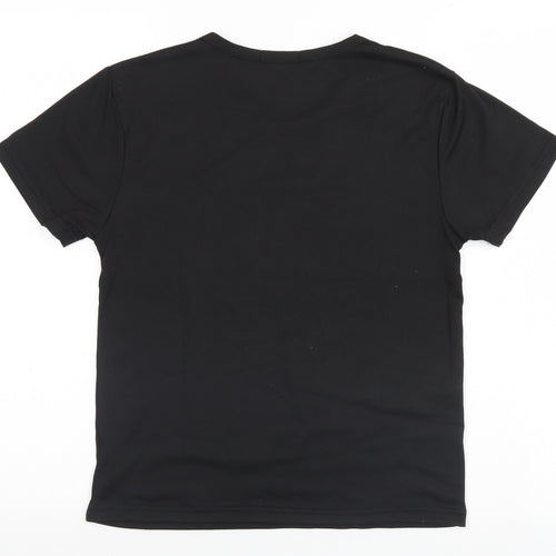 Zsiibo Womens Black   Basic T-Shirt Size S  - Heart