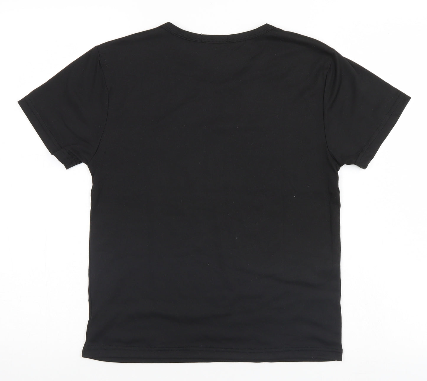 Zsiibo Womens Black   Basic T-Shirt Size S  - Heart