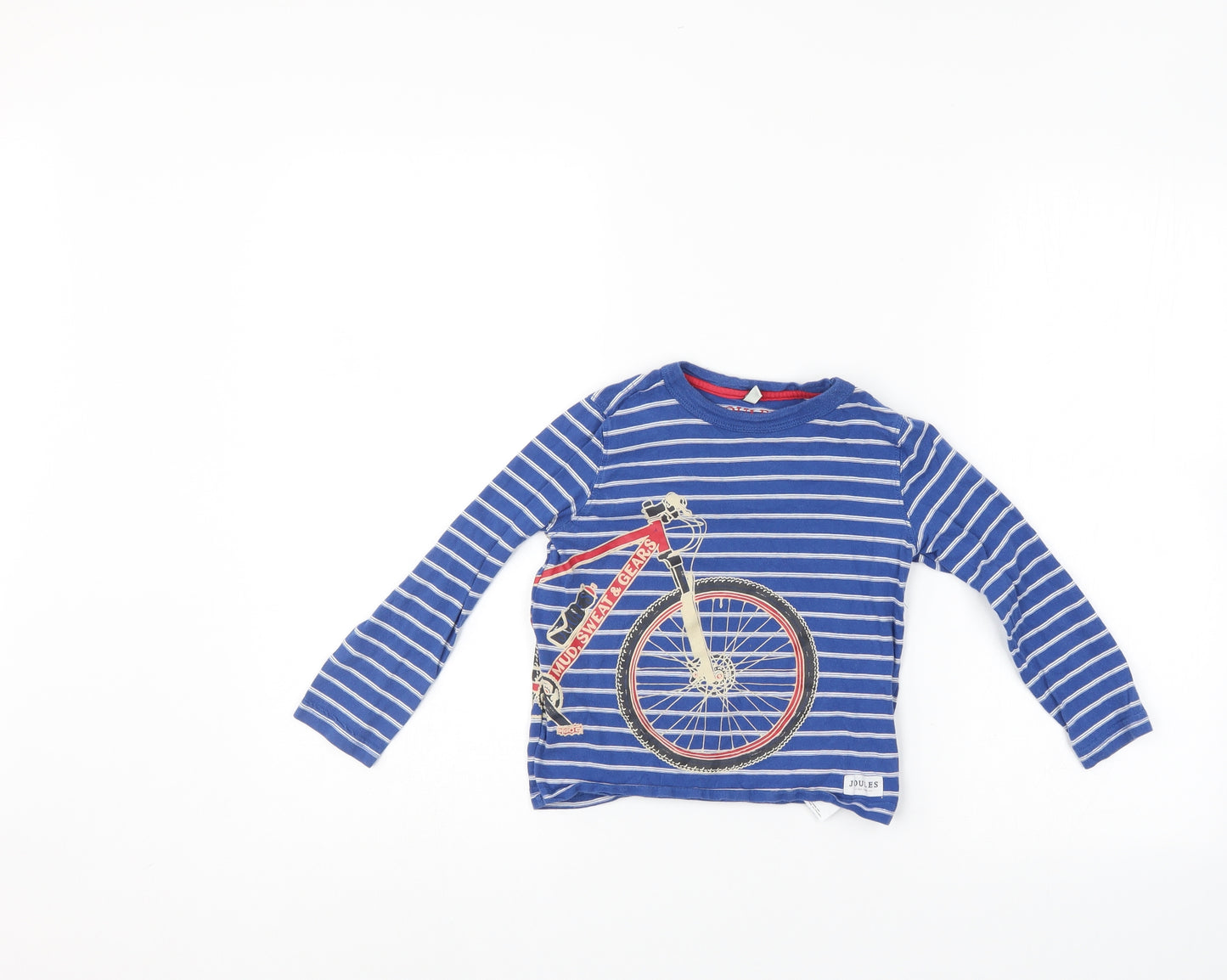 Joules Boys Blue Spotted  Pullover Jumper Size 5 Years