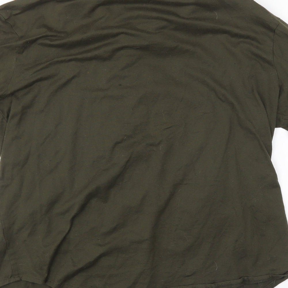 River Island Womens Green   Basic Button-Up Size S