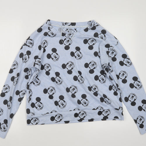 Love to Lounge Womens Blue Geometric  Top Pyjama Set Size 12  - Mickey Mouse