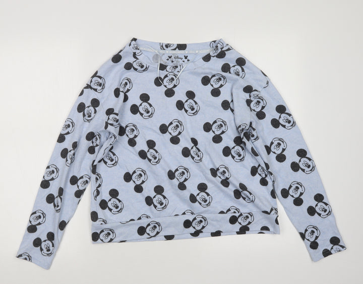 Love to Lounge Womens Blue Geometric Top Pyjama Set Size 12 - Mickey Mouse