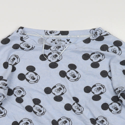 Love to Lounge Womens Blue Geometric  Top Pyjama Set Size 12  - Mickey Mouse