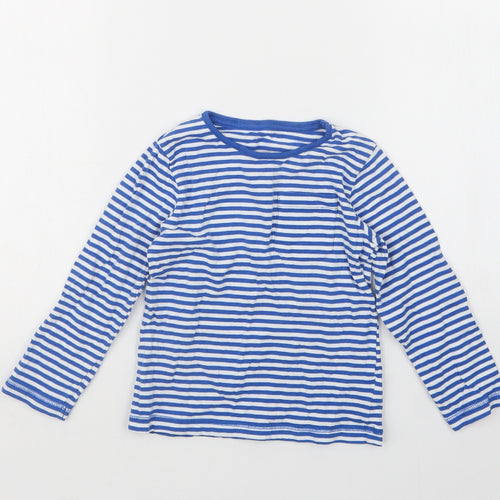 Mothercare Boys Blue Striped  Basic T-Shirt Size 3-4 Years