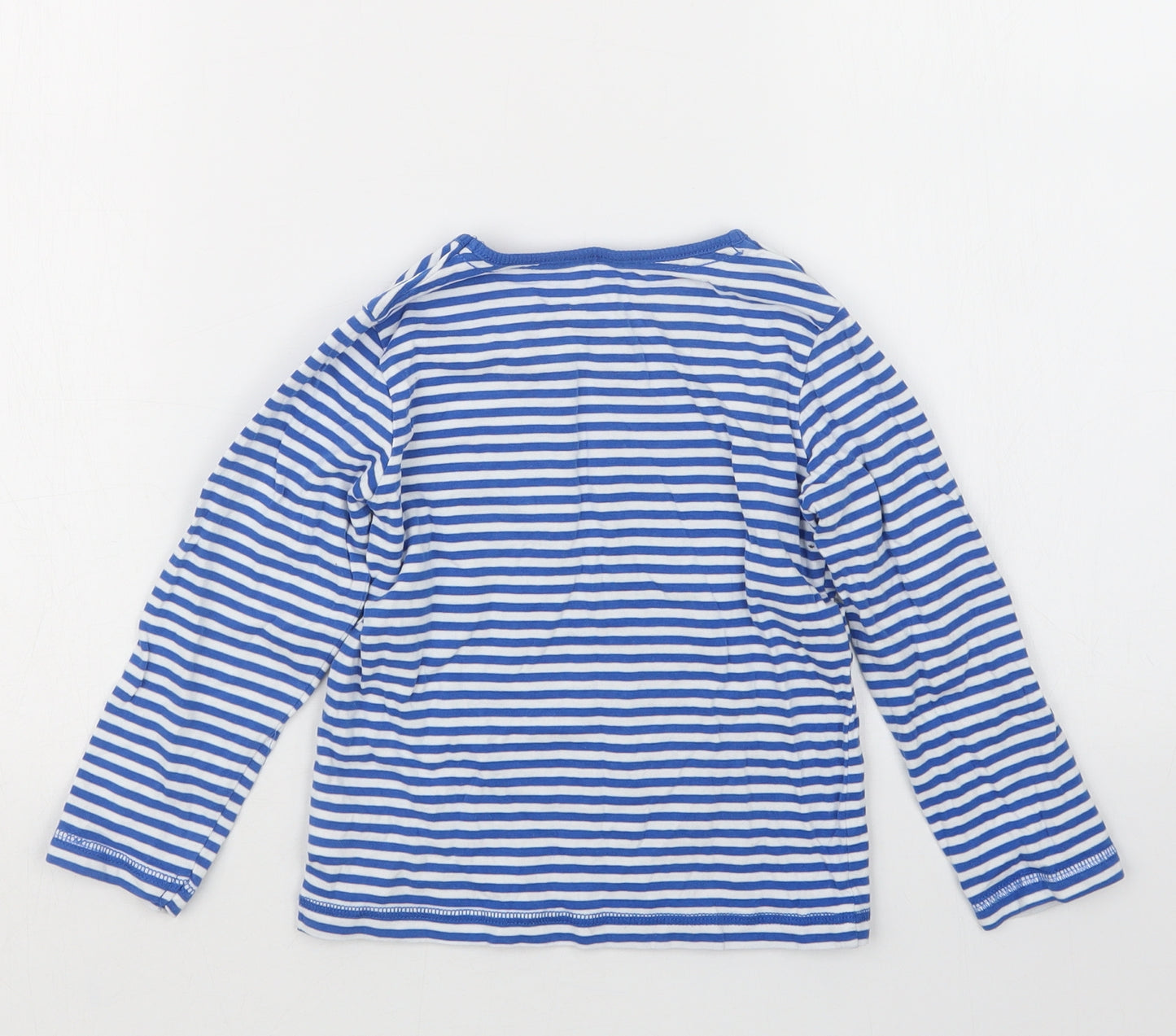 Mothercare Boys Blue Striped  Basic T-Shirt Size 3-4 Years