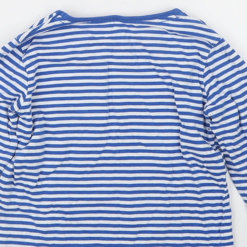 Mothercare Boys Blue Striped  Basic T-Shirt Size 3-4 Years