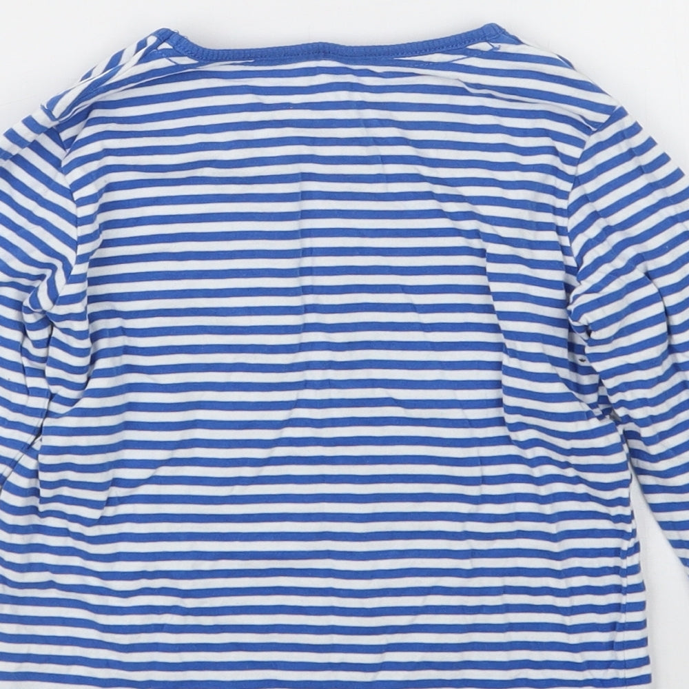 Mothercare Boys Blue Striped  Basic T-Shirt Size 3-4 Years