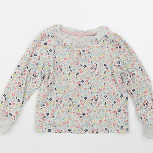 TU Girls White Floral  Top Pyjama Set Size 3-4 Years