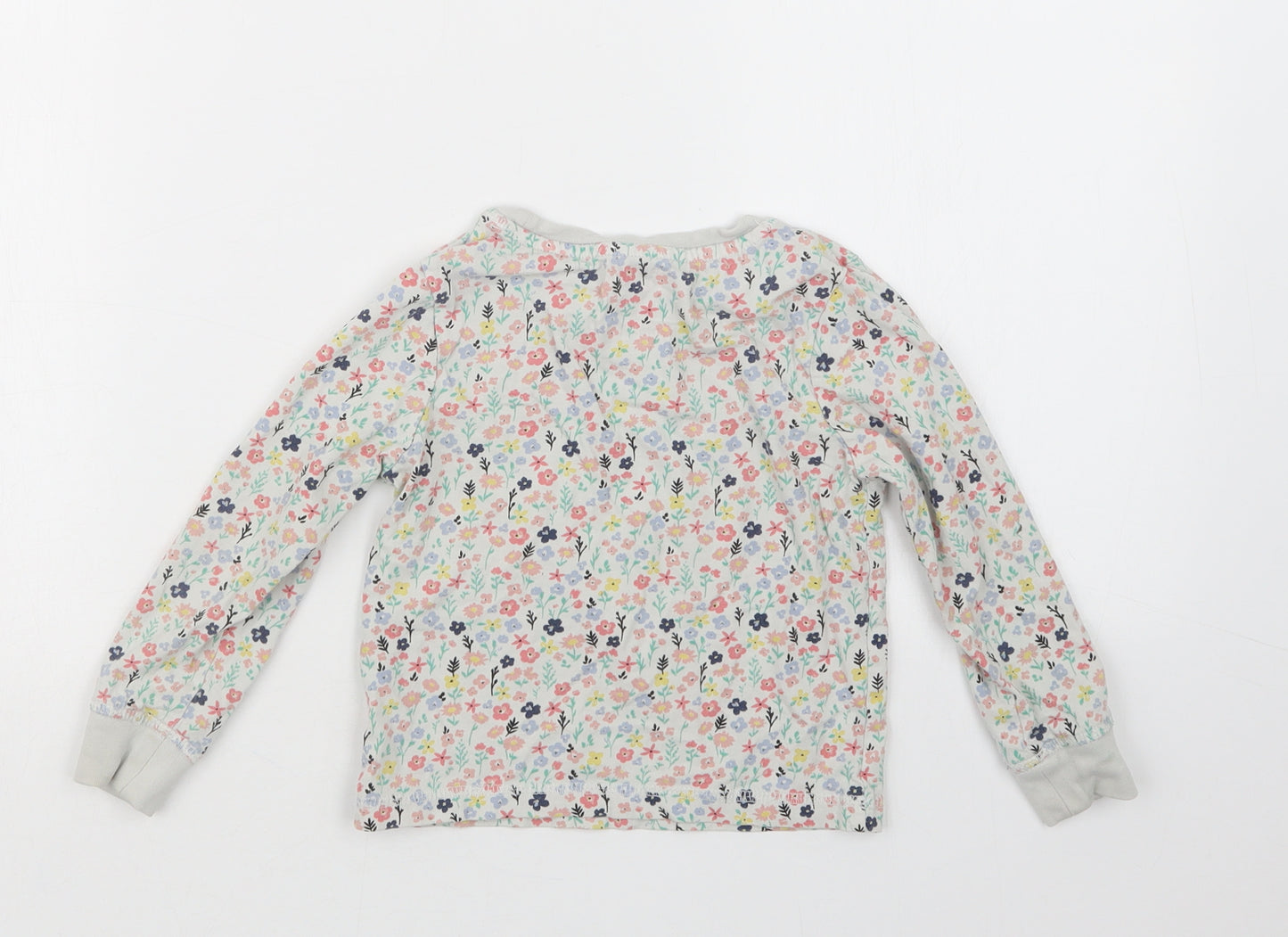 TU Girls White Floral  Top Pyjama Set Size 3-4 Years