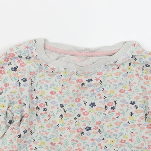 TU Girls White Floral  Top Pyjama Set Size 3-4 Years