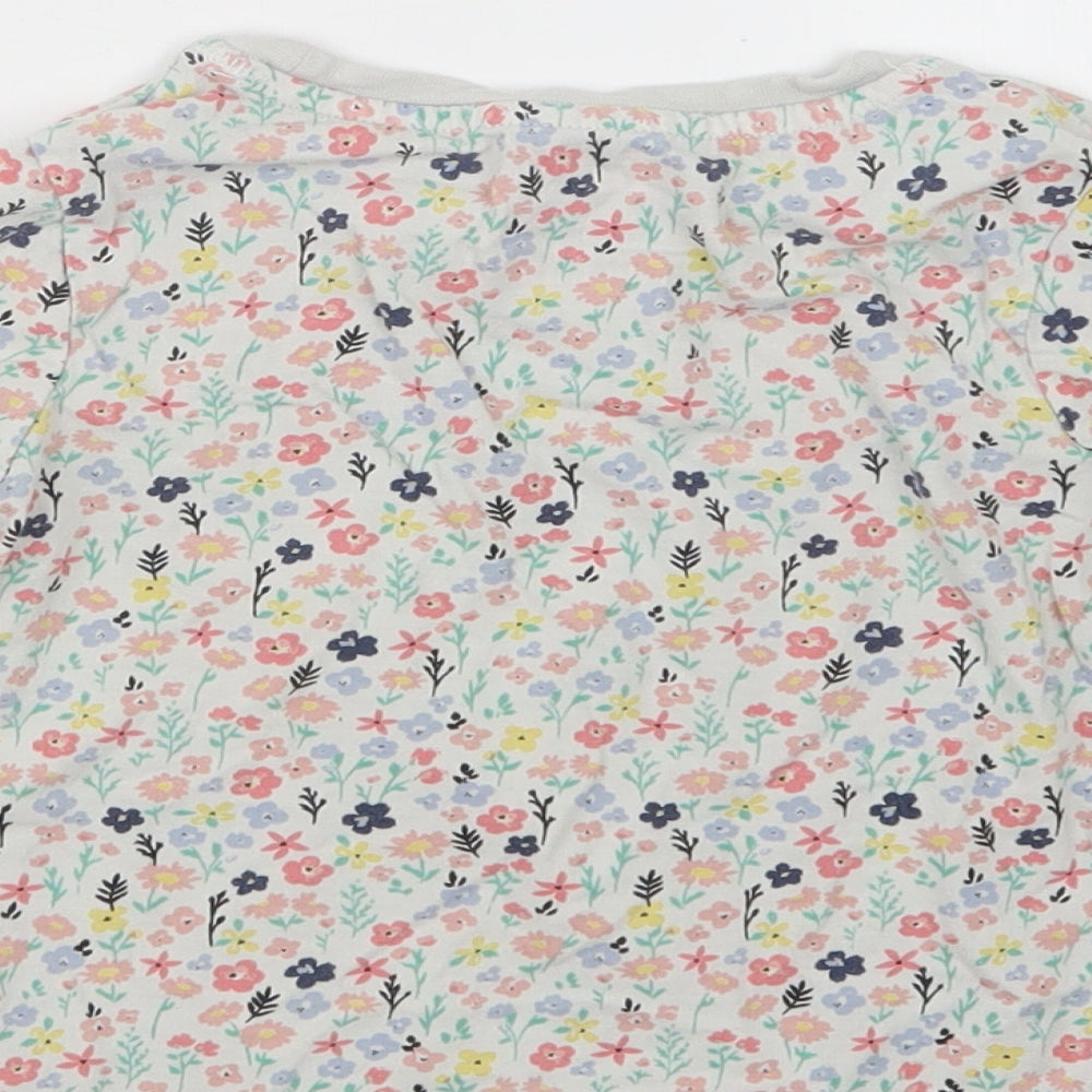 TU Girls White Floral  Top Pyjama Set Size 3-4 Years