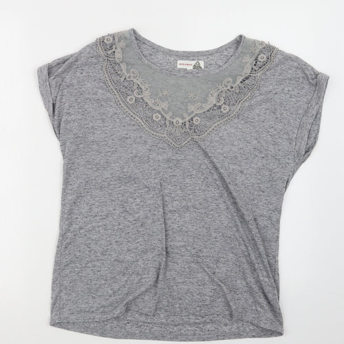 Beth Jordan Womens Grey   Basic T-Shirt Size M