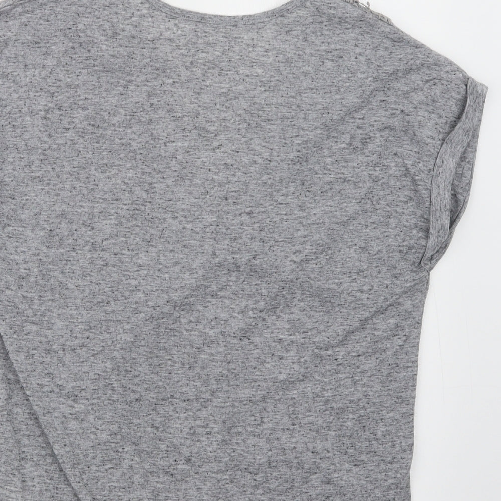 Beth Jordan Womens Grey   Basic T-Shirt Size M