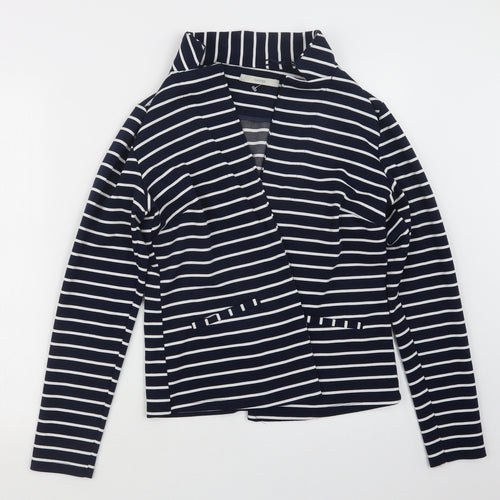 George Womens Blue Striped  Jacket  Size 10
