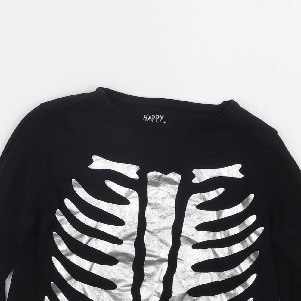 F&F Boys Black   Basic T-Shirt Size 7-8 Years  - Halloween