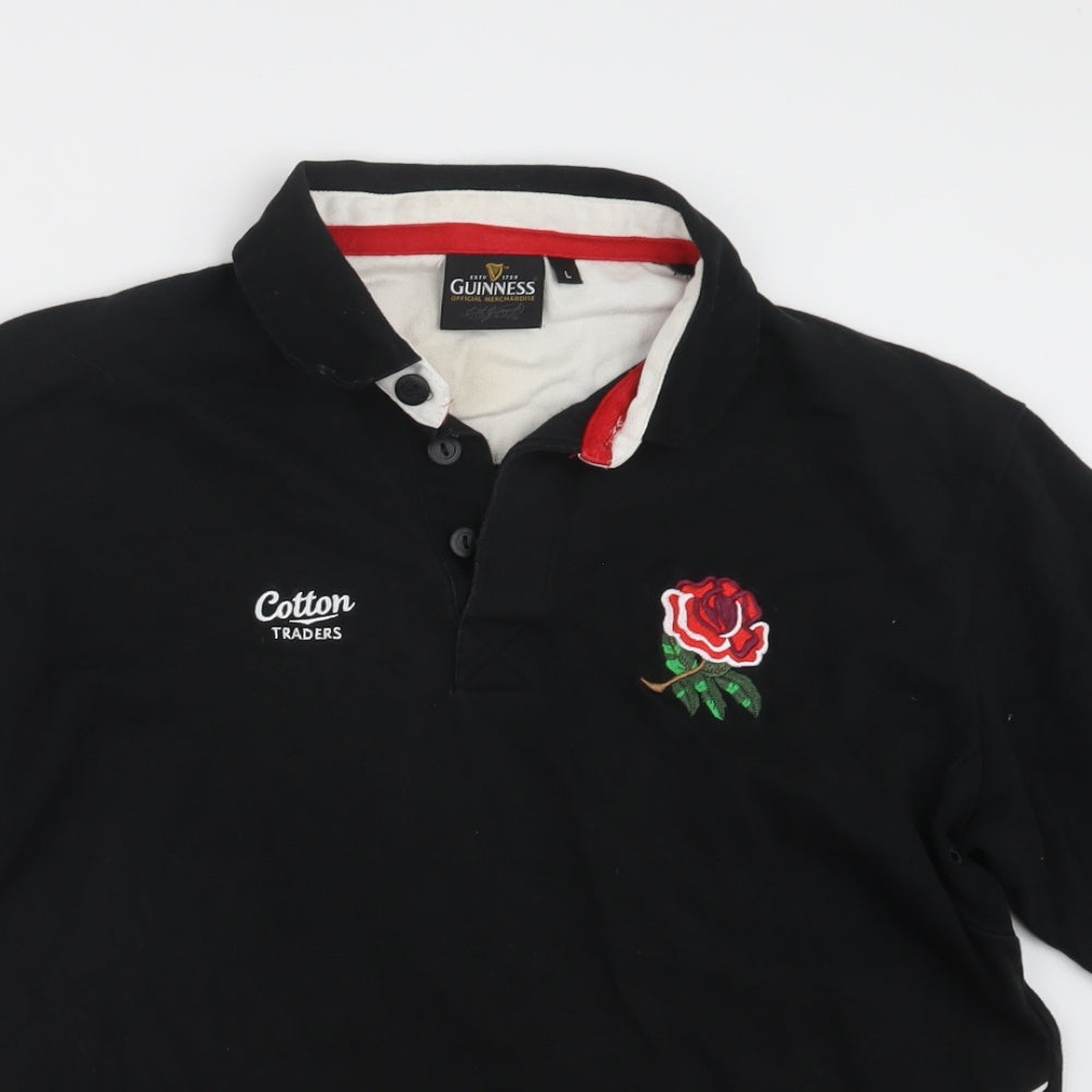 Guinness Mens Black    Polo Size L  - England