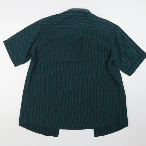 EWM Mens Green Check   Button-Up Size M