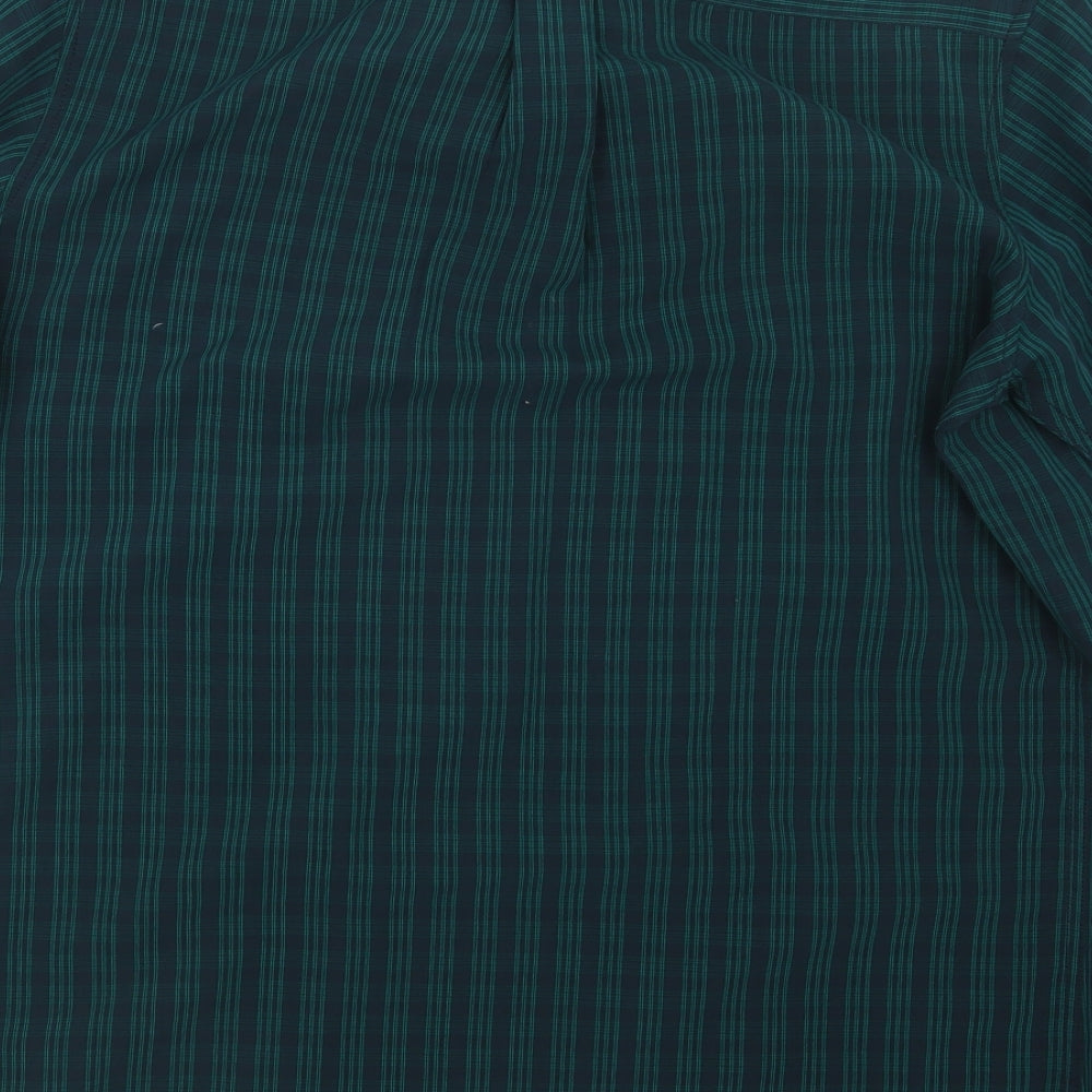 EWM Mens Green Check   Button-Up Size M