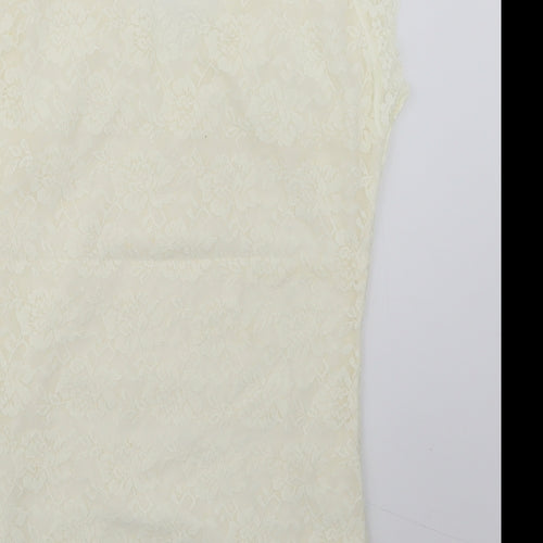 Preworn Womens Ivory   Basic T-Shirt Size XL