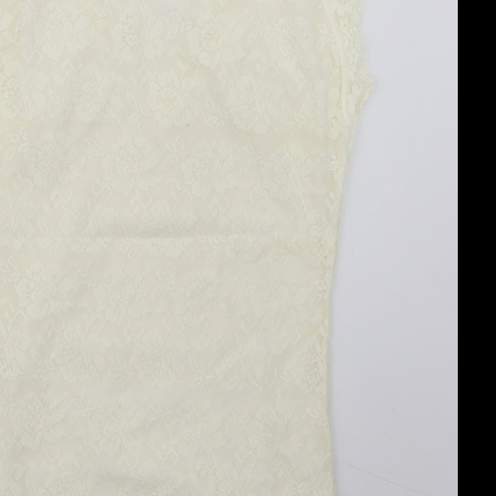 Preworn Womens Ivory   Basic T-Shirt Size XL