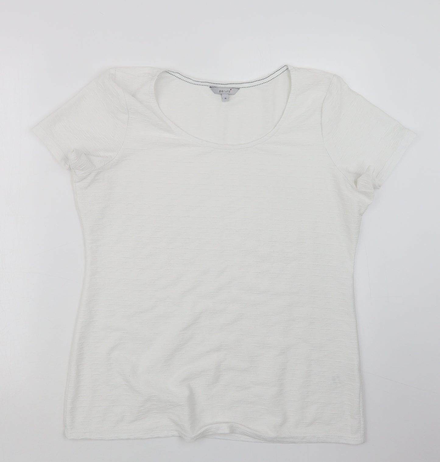 Per Una Womens White   Basic T-Shirt Size 16