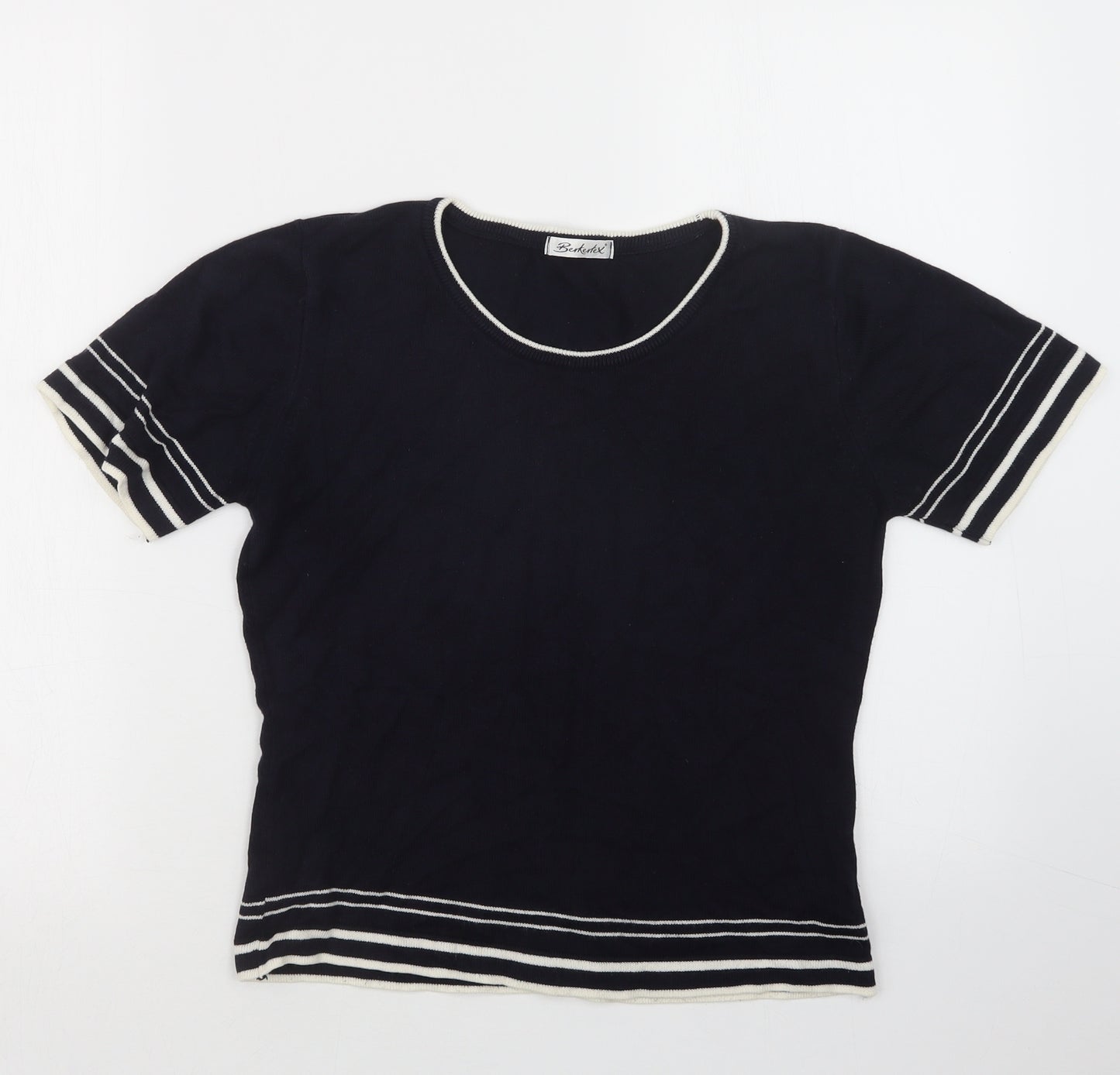Berkertex Womens Blue  Knit Pullover Jumper Size 10
