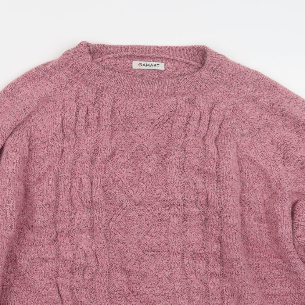 Damart Womens Pink  Knit Pullover Jumper Size 22