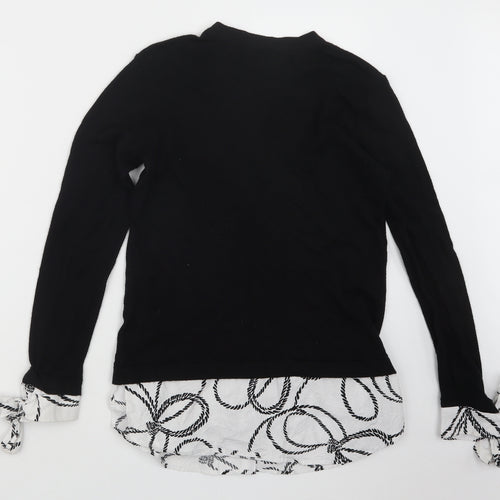Warehouse Womens Black   Pullover Jumper Size 8