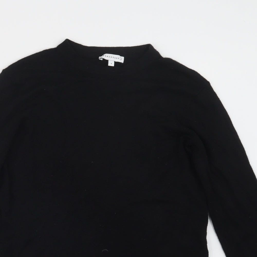 Warehouse Womens Black   Pullover Jumper Size 8