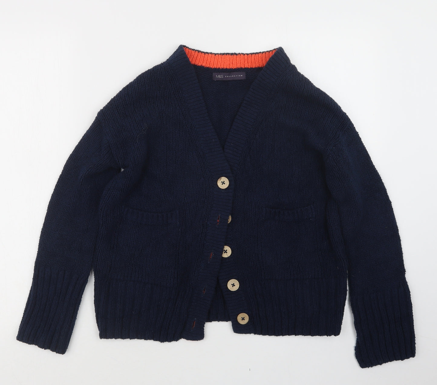 Marks and Spencer Womens Blue  Knit Cardigan Jumper Size XS