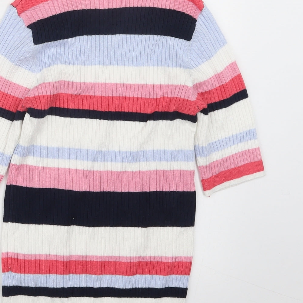 Marks and Spencer Womens Purple Striped  Pullover Jumper Size 8